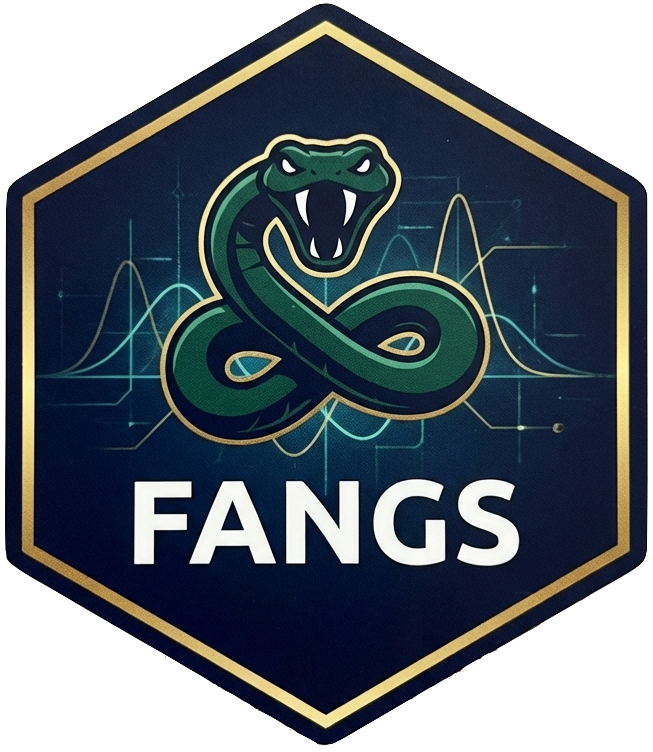 FANGS hex sticker